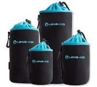 LENS-AID Housse Objectif néoprène Lot de 4 (S/M/L/XL)