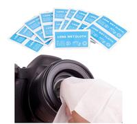 Lens-Aid Lot de 20 lingettes humides pour lentilles d'objectif, écran de téléphone portable, lunettes, tablette - Pour un nettoyage rapide et en profondeur