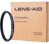 Lens-Aid UV Filter 55 mm - Lens Filter with Schott B270 Glass - Ultraviolet Protection Filter with 18x Nano Coating Against Scratches, Sand and Lotus Effect (Oil Repellent & Water-Repellent)