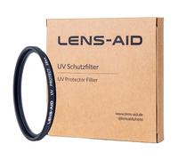 Lens-Aid UV Filter 55mm - Filtre d'objectif avec Verre Schott B270 - Filtre de Protection Ultraviolet avec Nano-revêtement 18x Contre Les Rayures, la, Le Sable - Effet Lotus (oléofuge & Hydrofuge)