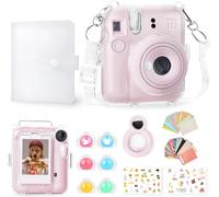 Lens Cap for Instax Mini Evo, Fuji Mini Accessories for Fujifilm Instax Mini Evo Lens Cap, Mini Evo Lens Cap, Pink Set, For Fuji mini 12