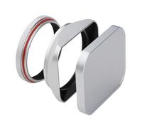 Lens Hood， Pare-Soleil carré en métal avec Capuchon et Anneau Adaptateur 49mm, Compatible avec Appareil Photo Fuji Fujifilm X100V X100S X100T X100F X70 ，Replacement(LH-X200S-Cap)