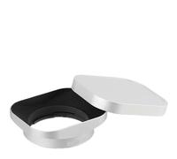 Lens Hood， Pare-Soleil carré en métal LH-OM45-W avec Capuchon, Compatible avec Olympus M.ZUIKO Digital 45mm F1.8, Abat-Jour à baïonnette argenté ，Replacement