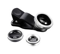 Lens Kit， Objectif Fisheye 3 en 1 Objectif de Micro-caméra Grand Angle 0,67X avec Clip de téléphone, Compatible avec iPhone Samsung Xiaomi Kit d'objectif Universel for Smartphone(Silver)
