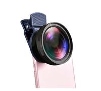 Lens Kit， Objectif Professionnel 0,45x 2 en 1, caméra à Clip Universel, Objectif de téléphone Portable, Grand Angle, Objectif de Streaming en Direct for différents Types(Blue)