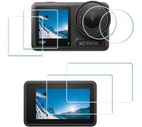 Lens Screen Protector for DJI Osmo Action 4 Camera [2+2+2+2 Pack],Tempered Glass,9H Hardness,Ultra Clear,Anti-Scratch,Anti-Fingerprint,Anti-Bubble