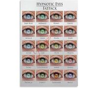 Lens Shade Poster Eye Color Effect Guide Chart | Helps customers preview how various lens shades alter eye appearance(Unframed,12X18inch(30X45cm))