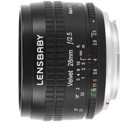 Lensbaby Objectif Velvet 28mm f/2.5 – Noir – Pour Canon EF/EF‑S – Bokeh créatif