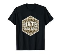 L'enseignant Leopard de 6e année de l'escouade de sixième année retourne à l'école T-Shirt