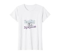 l'enseignement est ma Superpuissance Educator Pride T-Shirt, Femme, Blanc, XXL