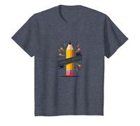 l'enseignement est Mon Super Pouvoir : éducateur inspirant, Enseignant T-Shirt, Enfant, Bleu Chiné, 8 Ans