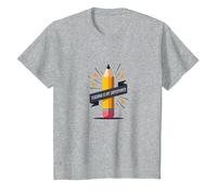 l'enseignement est Mon Super Pouvoir : éducateur inspirant, Enseignant T-Shirt, Enfant, Gris Chiné, 8 Ans