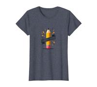 l'enseignement est Mon Super Pouvoir : éducateur inspirant, Enseignant T-Shirt, Femme, Bleu Chiné, XXL