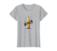 l'enseignement est Mon Super Pouvoir : éducateur inspirant, Enseignant T-Shirt, Femme, Gris Chiné, XL