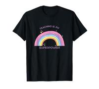 L'enseignement est mon super pouvoir, mignon petit arc-en-ciel kawaii T-Shirt