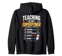 l'enseignement est Mon Superpower Prof Sweat à Capuche