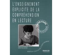 L'enseignement explicite de la compréhension en lecture: Modèles d'activités d'enseignement