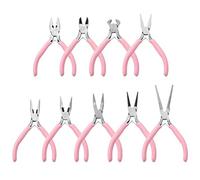 L'ensemble de 9 pinces à bijoux comprend une pince à bijoux, une pince à bec rond, une pince à ouverture latérale et des outils de fabrication de bijoux