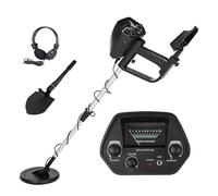 L'ensemble de transducteurs métalliques souterrains Finish comprend une pelle et des écouteurs pour une recherche précise des trésors sur divers terrains.