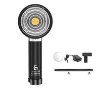 LENSGO 40SHB 40W Lampe d'appoint rétro, Double température de Couleur 2700K-7000K, LED Portable pour Appareil Photo Smartphone, IRC élevé ≥96, luminosité réglable de 0 à 100%.