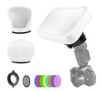 LENSGO D1235 Kit diffuseur de flash professionnel pour photographie avec dôme pour tous les phares carrés et ronds pour un contrôle supérieur de la lumière