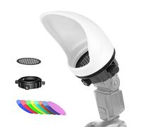 LENSGO D15 Kit diffuseur de flash professionnel pour photographie avec dôme pour tous les phares carrés et ronds pour un contrôle supérieur de la lumière