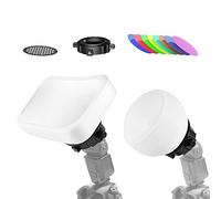 LENSGO D235 Kit diffuseur de flash professionnel pour photographie avec dôme pour tous les phares carrés et ronds pour un contrôle supérieur de la lumière