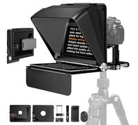 LENSGO Prompteur téléprompteur 10" pour tablette smartphone appareils photo reflex numériques/SLR avec télécommande Application gratuite compatible avec iOS/Android pour interview/cours en ligne