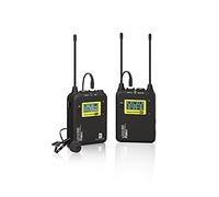LENSGO Système de Microphone Lavalier sans Fil, LWM-328C Micro Cravate sans Fil Omnidirectionnel UHF 99 Canaux Professionnel avec 1 Émetteur & 1 Récepteur pour Canon Nikon DSLR Camera Smartphone