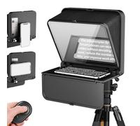LENSGO TC7S Téléprompteur portable pour téléphone, mini prompteur pliable en une seconde avec télécommande, application compatible avec iPhone et Android pour l'enseignement en ligne Vlog Live