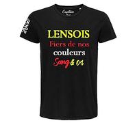 Lensois Fiers de nos Couleurs Sang & Or | T-Shirt Foot 100% Coton Bio | idée Cadeau Football Originale pour Supporter lensois/RC Lens (as4, Alpha, XX_l, Regular, Regular)