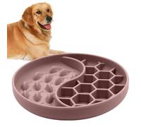 Lent de chiens | Assiette interactive en silicone avec | Assiettes pour chiens qui mangent plus lentement, animaux de compagnie petits, moyens, grands, chiots, chats, adultes, intérieur et extérieur