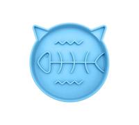 Lent pour chats - Distributeur interactif en silicone antidérapant, alimentation lente anti-goutte, pour sol propre, chiot, nourriture sèche et humide, intérieur, salon, extérieur, heure du repas