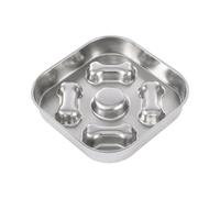Lent pour chiens : bol anti-étouffement élevé, pour animaux de compagnie en acier inoxydable, base antidérapante, design ergonomique pour manger, facile à nettoyer | Plateau d'alimentation pour CAC