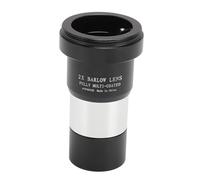 Lentes Barlow en Métal, Alliage en Aluminium de Grossissement 2X et Noir Noirci, Entièrement multicoé pour L'oculaire du Télescope, Se Connecter avec des Vis de Photographie T2