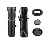 lentille， Compatible avec Les objectifs téléobjectifs Zoom manuels Canon à Monture T 420-800 mm F8.3-16(Sky Blue)