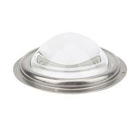 Lentille condenseur LED 100 mm, Angle de 60°, lentille en Verre Optique Plano-Convexe avec Joint en Caoutchouc étanche et Support Fixe, pour projecteur LED Haute Puissance de 20 à