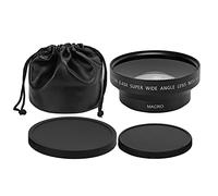 Lentille Conversion Grand Angle 0,43x en Alliage et Verre Optique, Diamètre 62mm - Durable, Profondeur De Champ Étendue, pour Photographie Macro et Paysage