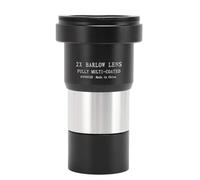 Lentille de Barlow 2 x 1,25 Pouces, Accessoires d'oculaire de télescope en métal entièrement Multicouche, grossissement amélioré avec revêtement Vert, Corps en Alliage d'aluminium