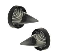 Lentille de clignotant fumé pour Harley Touring Road Glide Road King Electra Glide Tour Glide Heritage avec clignotants plats de 8,9 cm, ne convient pas aux LED (noir)