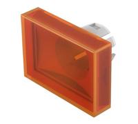 Lentille de commutateur rectangulaire Orange 51-901.3, bouton-poussoir de commande industrielle, capuchon d'indicateur en plastique 21.5x15.3mm