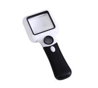 Lentille de loupe portative 5 45X pour lentille de lecture senior avec lumière LED verre LED