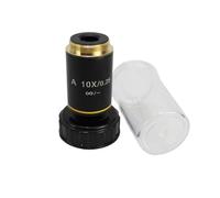 Lentille de Microscope 195 4X10X20X40X 60X100X, Objectif achromatique Plan Infini, pièces et Accessoires de Microscope Biologique(10X)