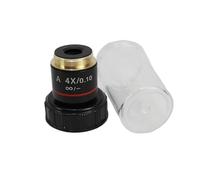 Lentille de Microscope 195 4X10X20X40X 60X100X, Objectif achromatique Plan Infini, pièces et Accessoires de Microscope Biologique(4X)