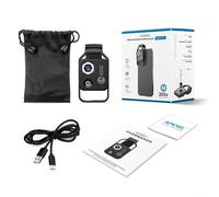 Lentille de microscope mobile 200X avec technologie CPL et sortie lumineuse LED réglable pour examen de la peau, des cheveux, des ongles et des petites pièces mécaniques (noir)