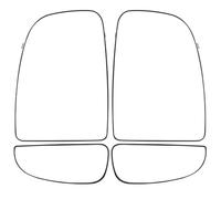 Lentille De Miroir Voiture Compatible Avec Ram Pour ProMaster Fourgonnette 2014 2015 2016-2023 Rétroviseur Gauche Droit Chauffant Côté Conducteur Passager Supérieur Inférieur