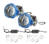 Lentille De Projecteur Led Bi 3 Pouces, Faisceau Haut Et Bas 12v, LumièRe Blanche 6000k, Kit De RéNovation De Phare Pour Support H1 H4 H7 Hb3 Hb4 D1