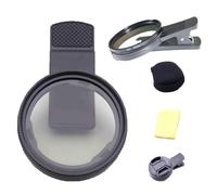 Lentille de téléphone Intelligent polarisée de 52mm, Kit de Filtre d'objectif de caméra Cpl Clip-on Téléphones polarisés avec Cadre Rotatif et Couverture protectrice pour téléphone (1PC)