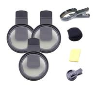 Lentille de téléphone Intelligent polarisée de 52mm, Kit de Filtre d'objectif de caméra Cpl Clip-on Téléphones polarisés avec Cadre Rotatif et Couverture protectrice pour téléphone (3PCS)