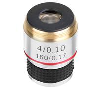 Lentille D'objectif 4X 185 Microscope Biologique Objectifs Achromatiques Lentille 160/0.17 Accessoires de Microscope de Laboratoire pour Microscopes